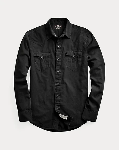 Slim Fit Twill Western Shirt