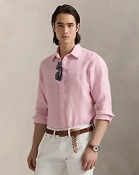 Classic Fit Striped Linen Shirt