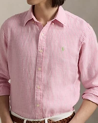 Classic Fit Striped Linen Shirt