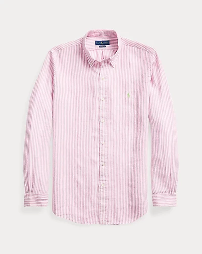 Classic Fit Striped Linen Shirt