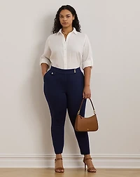 Relaxed Fit Linen Roll Tab–Sleeve Shirt