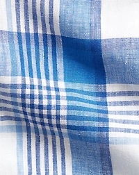 Classic Fit Plaid Linen Shirt