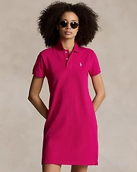 Cotton Mesh Polo Dress