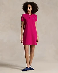 Cotton Mesh Polo Dress