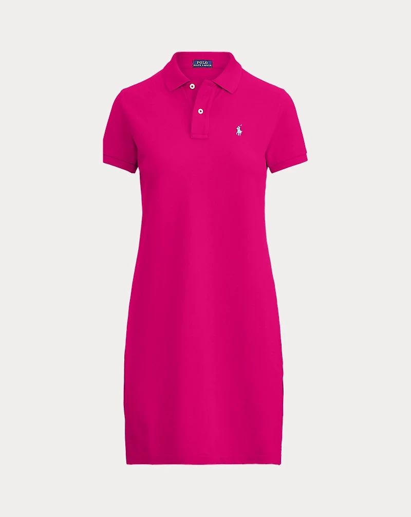 Cotton Mesh Polo Dress