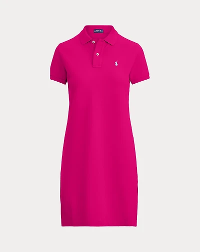 Cotton Mesh Polo Dress