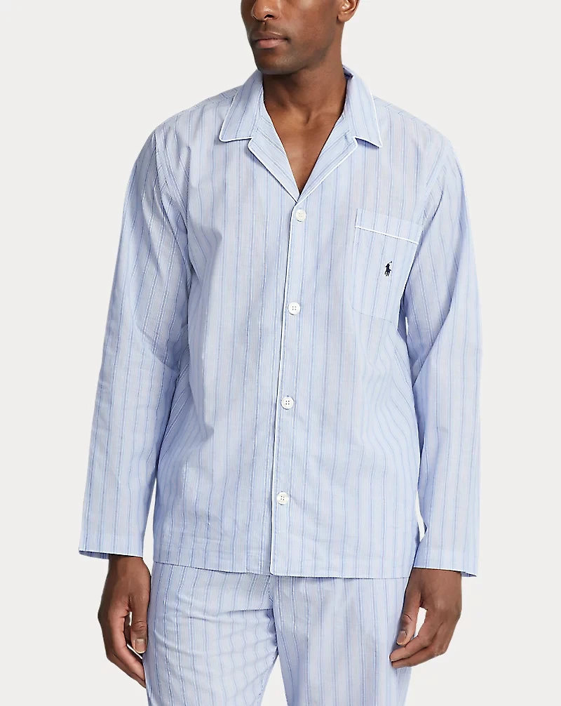 Striped Cotton Pajama Shirt