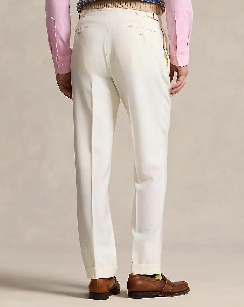 Pleated Wool Barathea Trouser