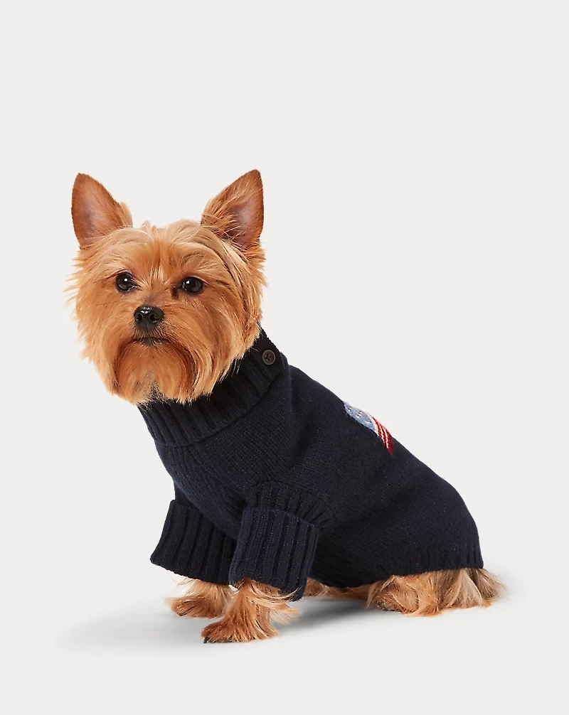 Flag Wool-Cashmere Dog Sweater