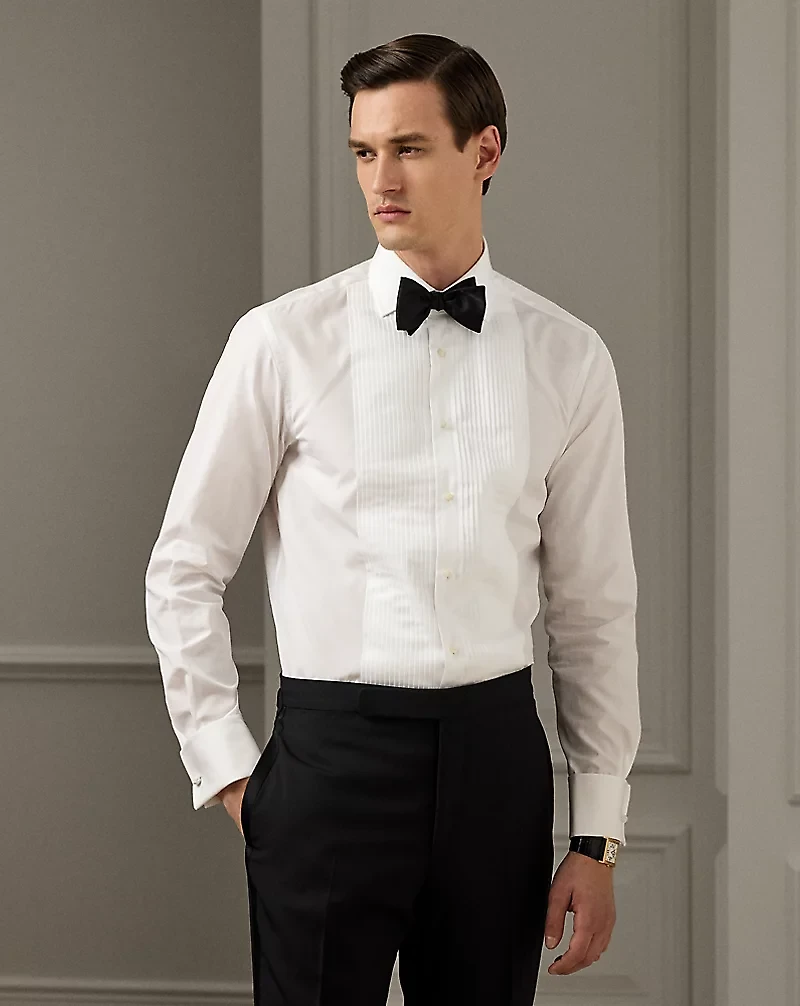 Poplin French Cuff Tuxedo Shirt