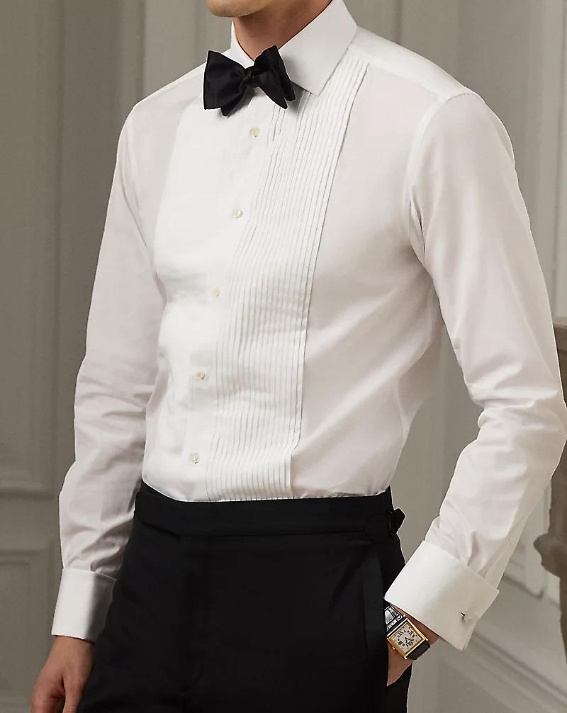 Poplin French Cuff Tuxedo Shirt