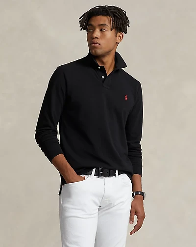Custom Slim Fit Mesh Polo Shirt