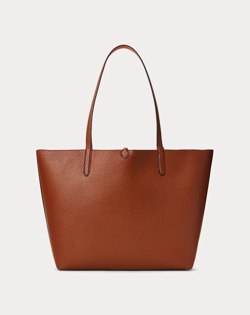 Faux-Leather Reversible Tote Bag