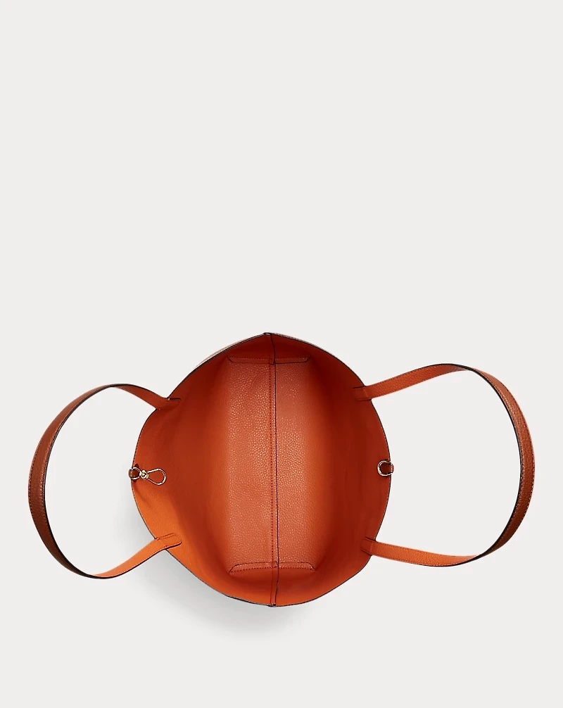 Faux-Leather Reversible Tote Bag