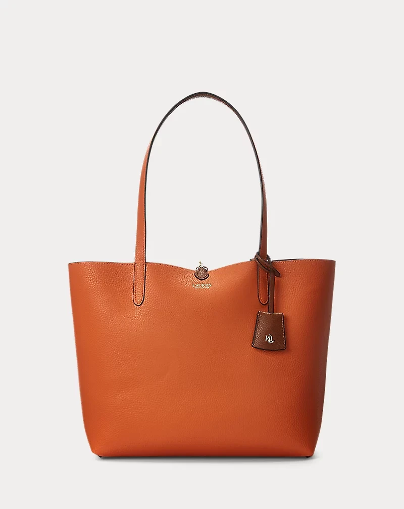 Faux-Leather Reversible Tote Bag