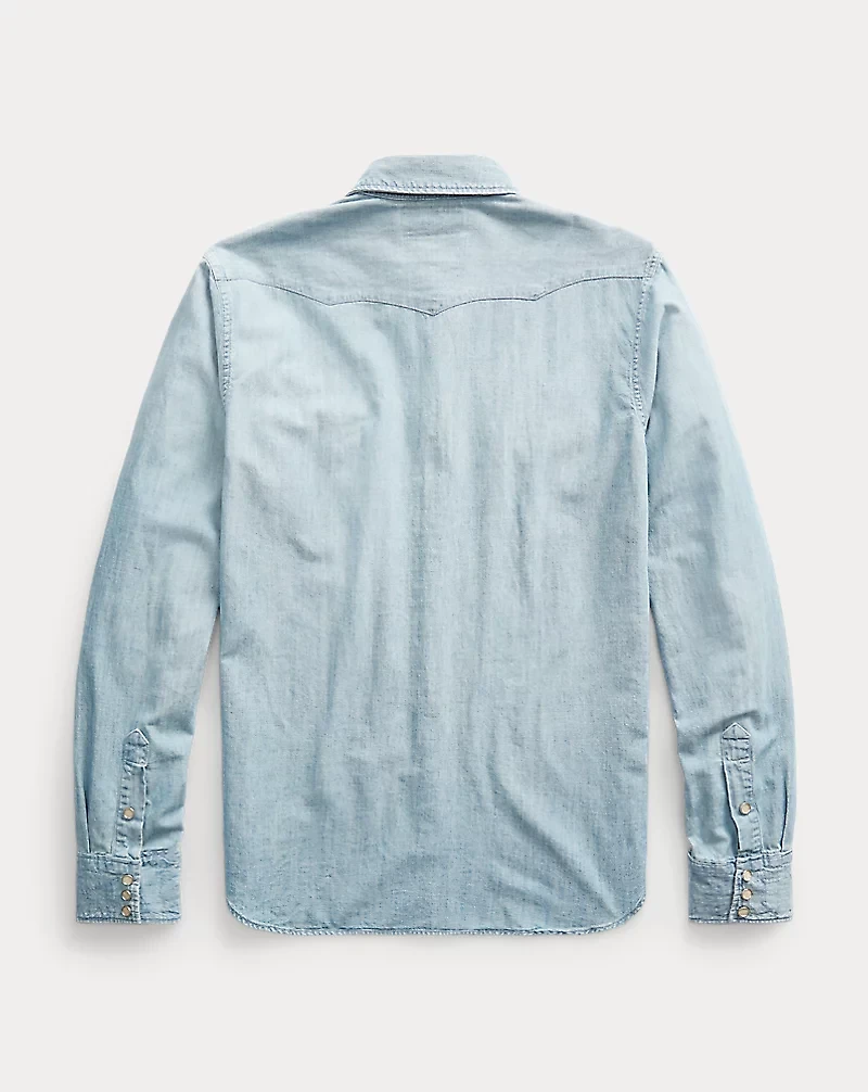 Slim Fit Chambray Western Shirt
