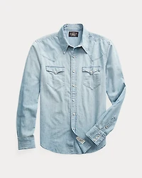 Slim Fit Chambray Western Shirt