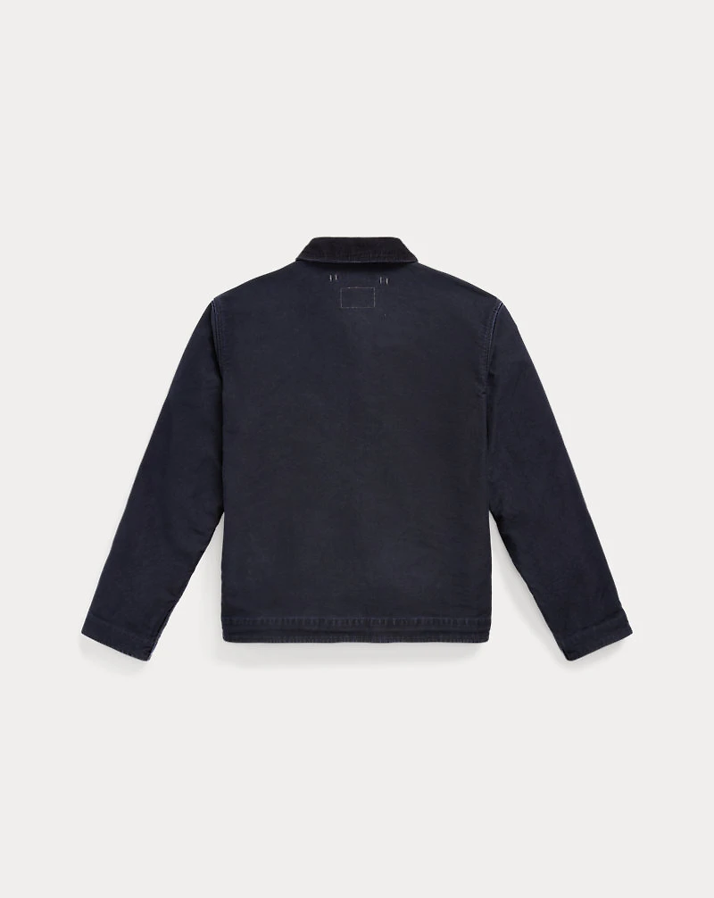 Corduroy-Collar Cotton Deck Jacket