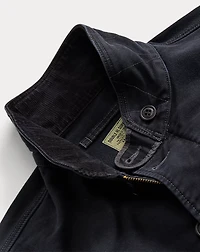 Corduroy-Collar Cotton Deck Jacket