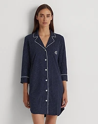 Polka-Dot Cotton Sleep Shirt