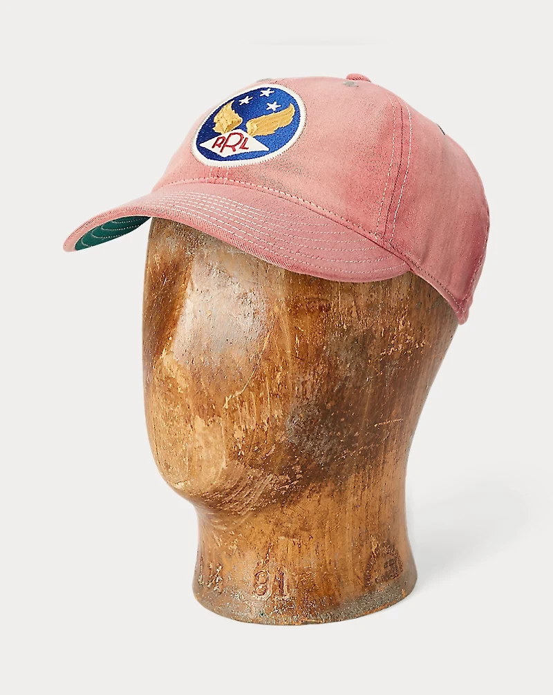 Winged-Logo Twill Ball Cap