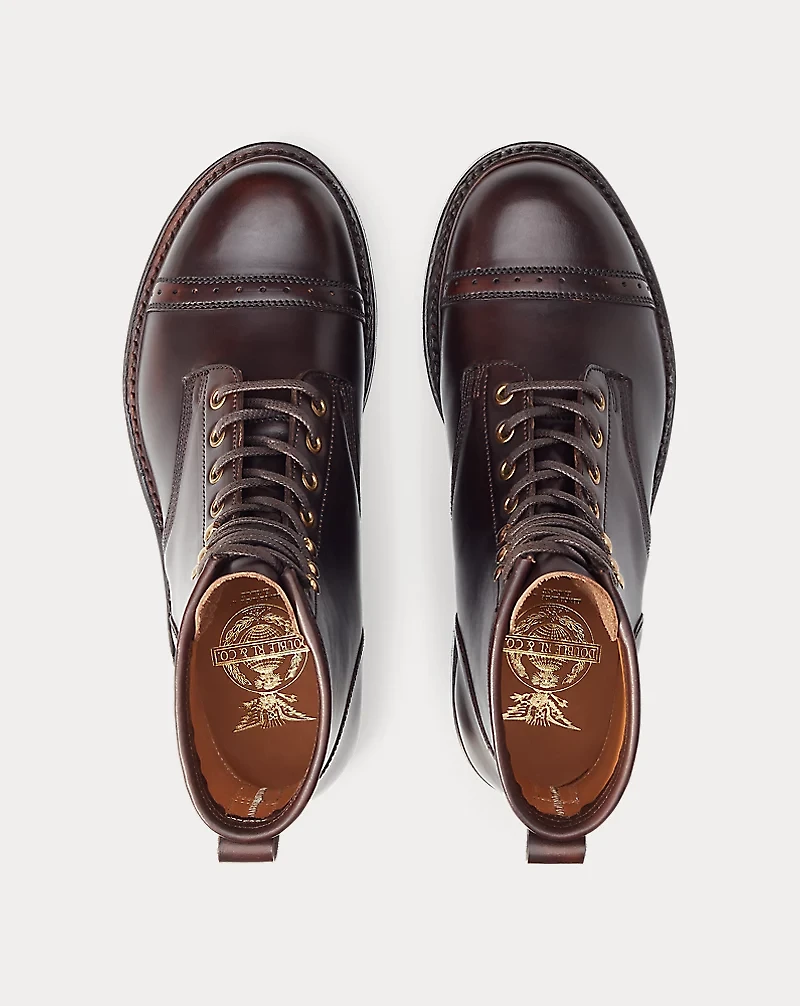 Hand-Burnished Leather Boot