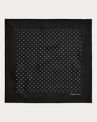 Polka-Dot Silk Foulard Pocket Square