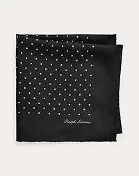 Polka-Dot Silk Foulard Pocket Square