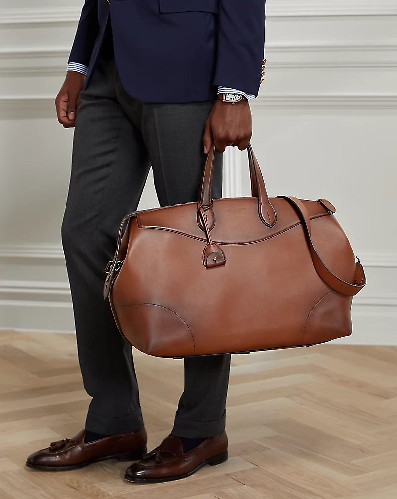 Burnished Calfskin Voyager Duffel