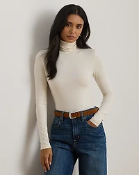 Stretch Jersey Turtleneck