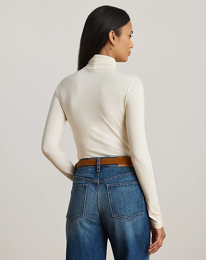 Stretch Jersey Turtleneck
