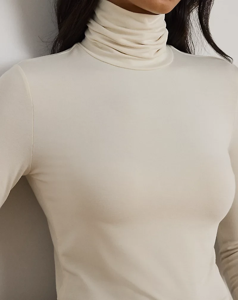Stretch Jersey Turtleneck