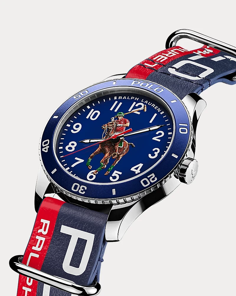 42 MM Polo Player Steel Dial