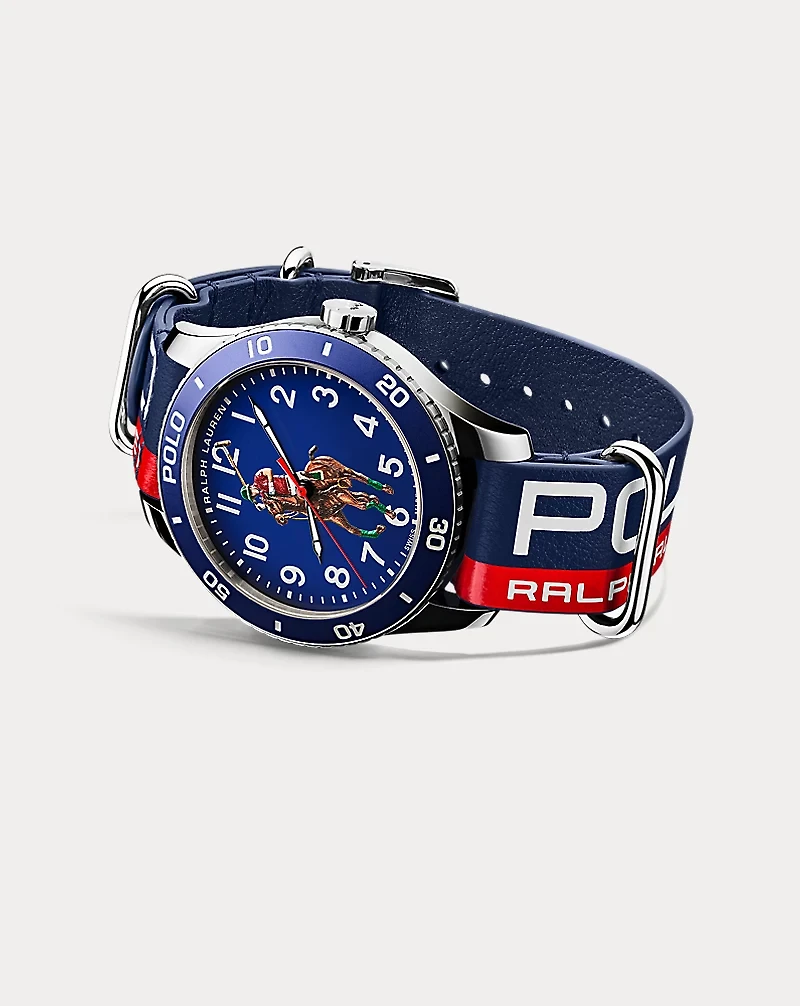 42 MM Polo Player Steel Dial