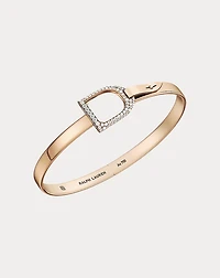 Pavé Diamond Rose Gold Stirrup Bangle