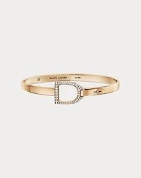 Pavé Diamond Rose Gold Stirrup Bangle