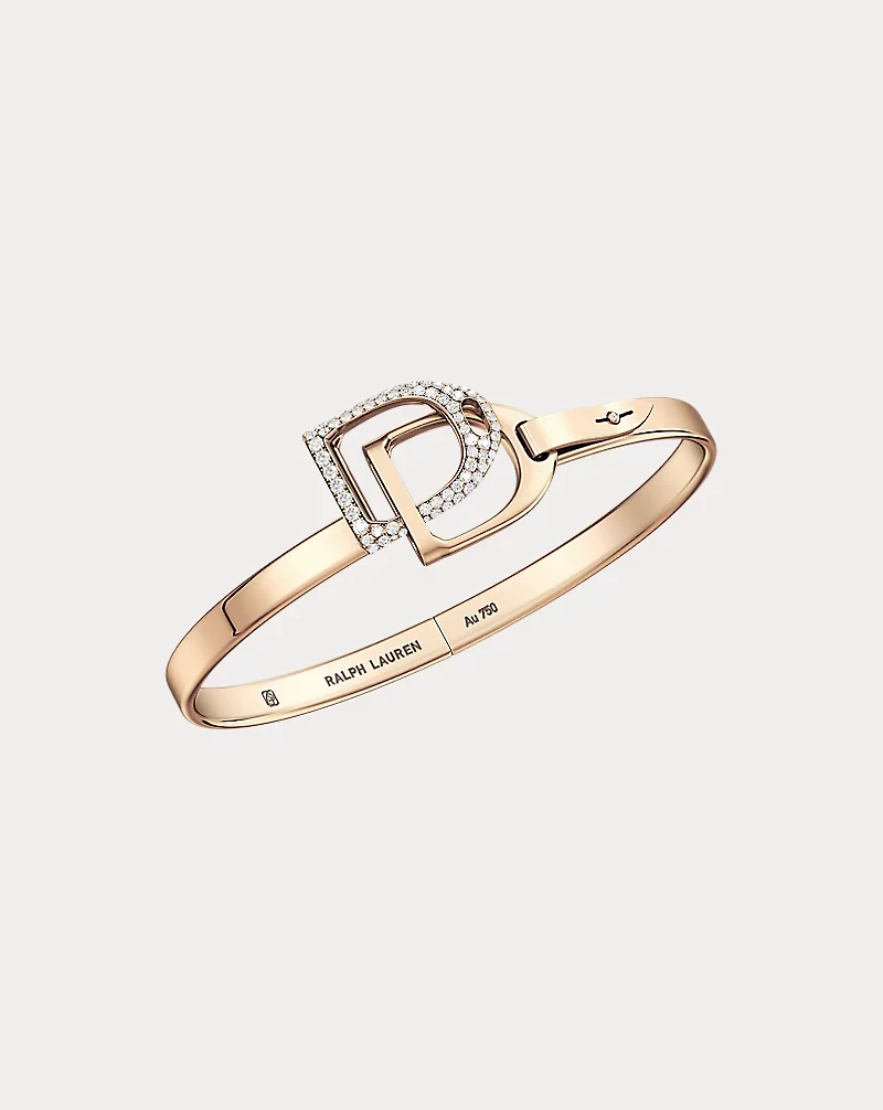 Pavé Diamond Double-Stirrup Bangle