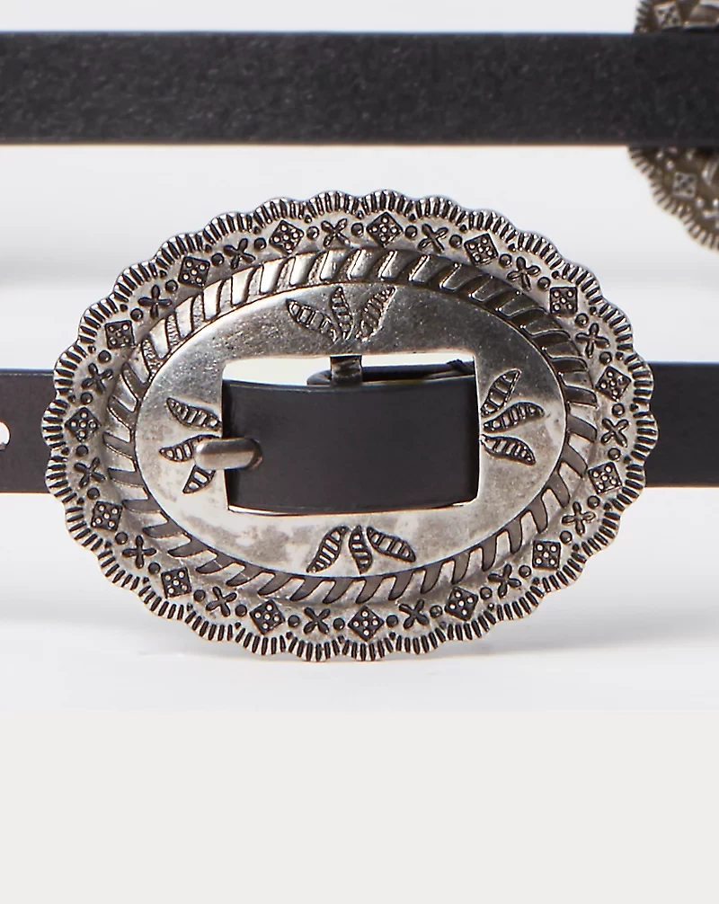 Leather Skinny Belt