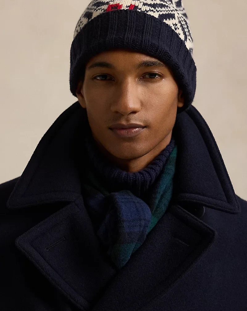 Polo Wool-Blend Melton Peacoat