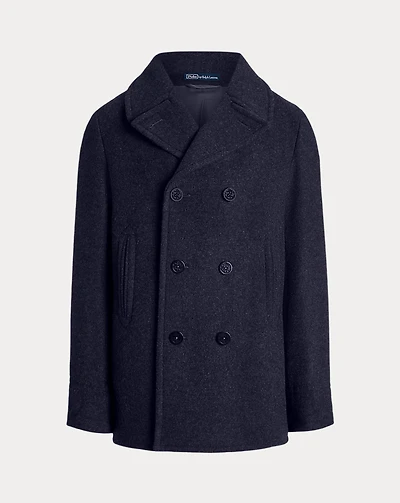 Polo Wool-Blend Melton Peacoat