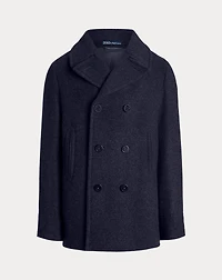 Polo Wool-Blend Melton Peacoat