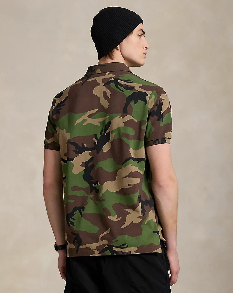 Classic Fit Camo Mesh Polo Shirt