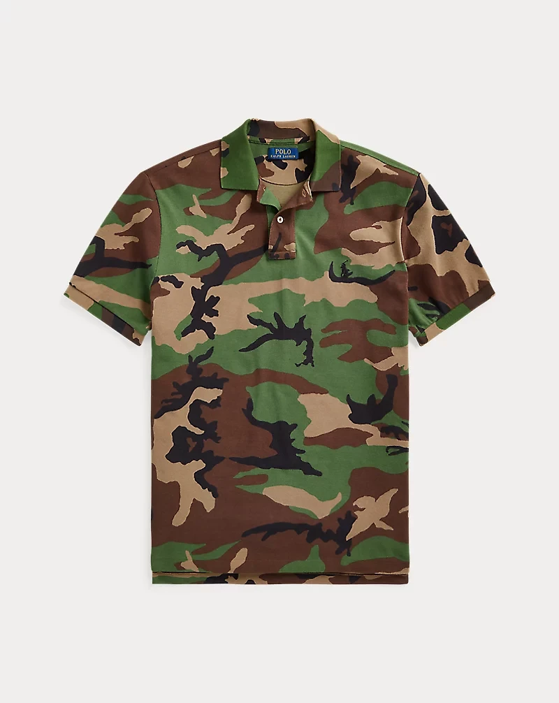 Classic Fit Camo Mesh Polo Shirt