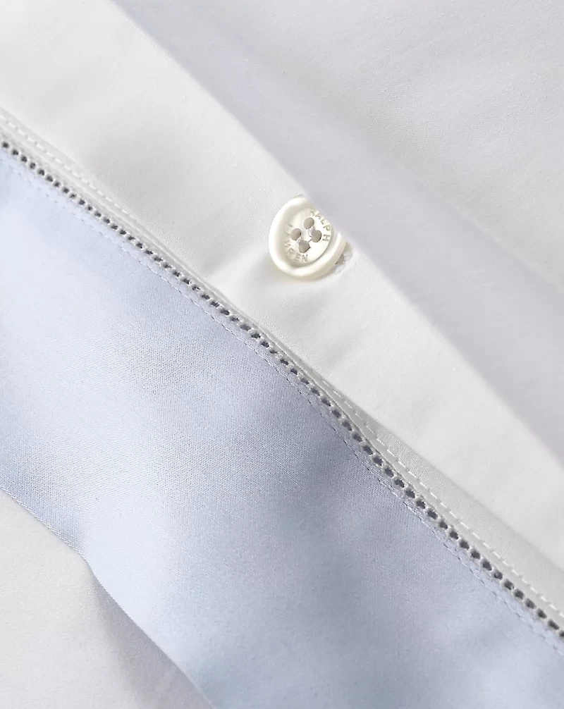 Organic Cotton Sateen Border Duvet Cover