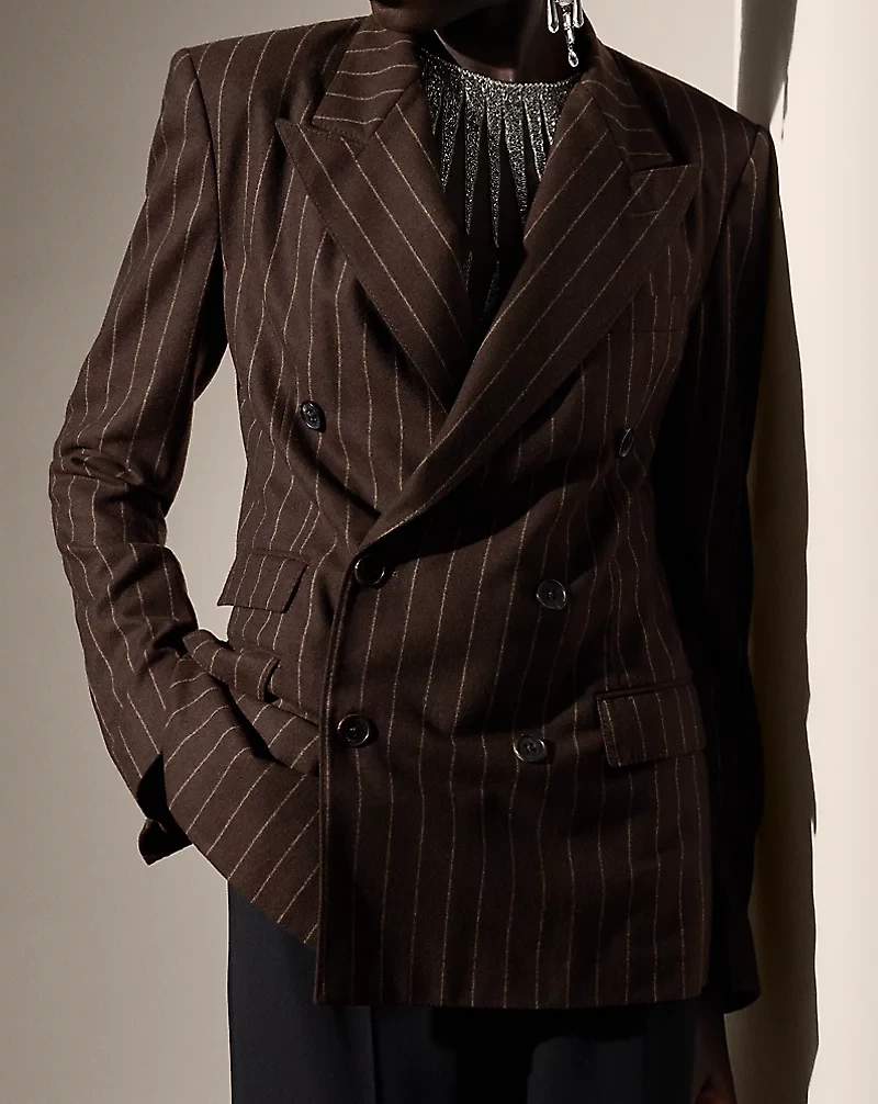 Kent Double-Breasted Wool Flannel Jacket