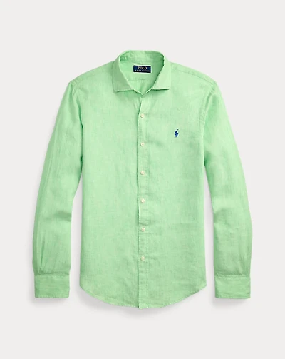 Slim Fit Linen Chambray Shirt