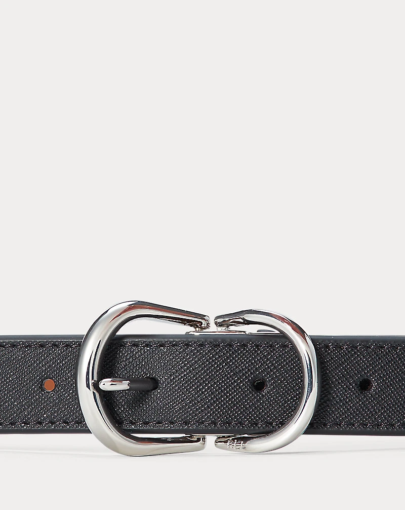 Reversible Crosshatch Leather Belt