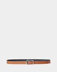 Reversible Crosshatch Leather Belt