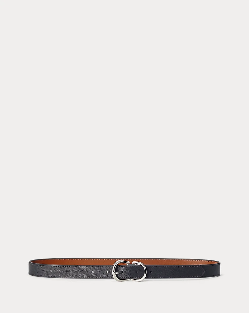 Reversible Crosshatch Leather Belt