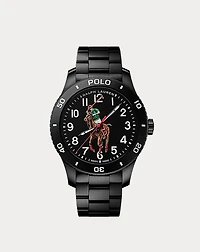 Polo Watch Black Dial Steel Bracelet